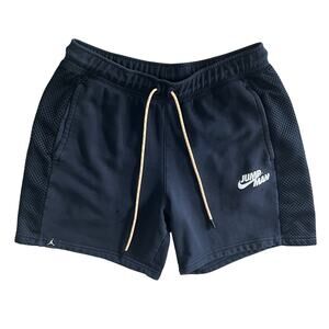Jordan Jumpman Fleece Shorts Mens M Black Mesh Panel DM3009-010